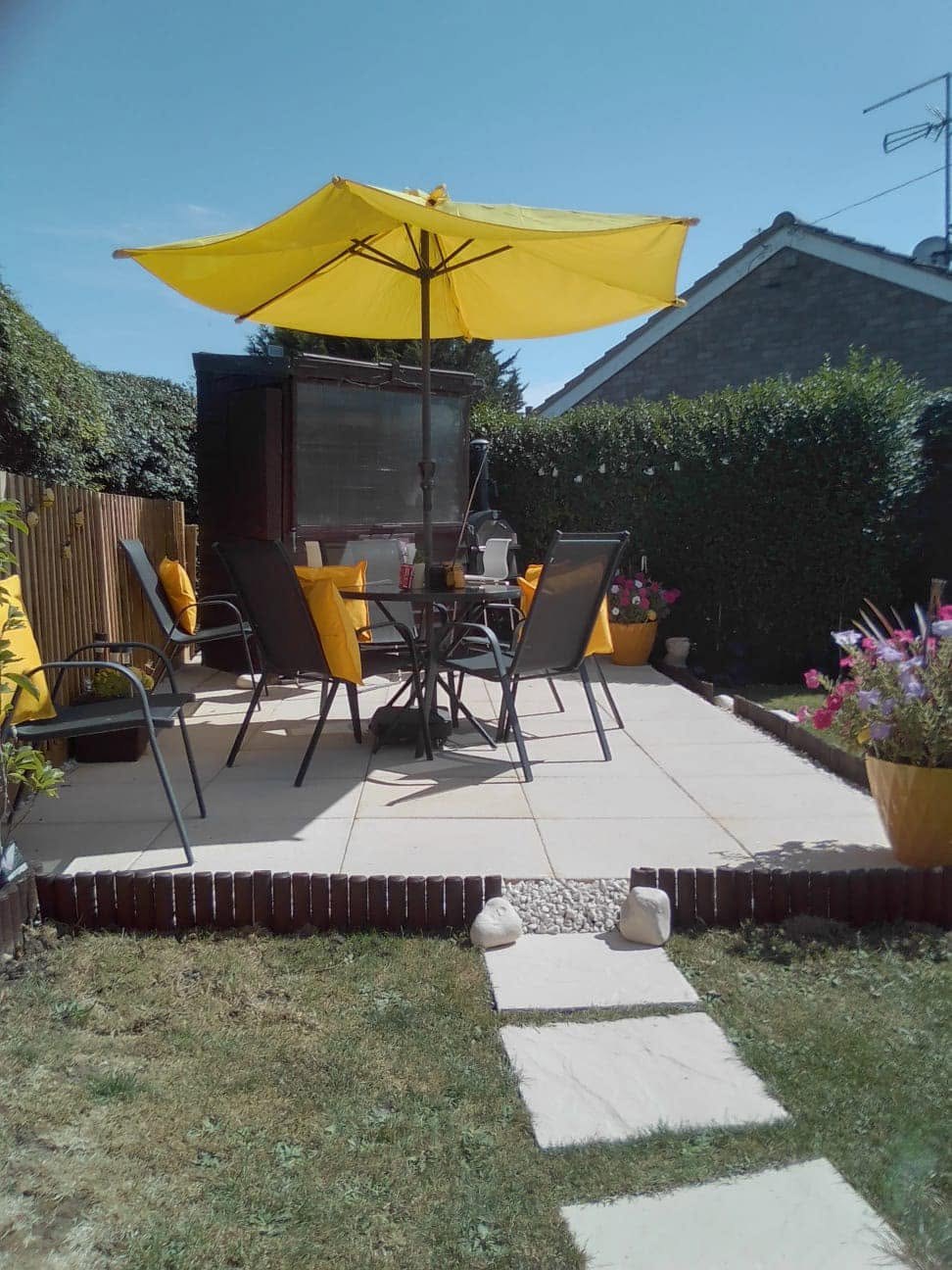 Outdoor seating area with patio